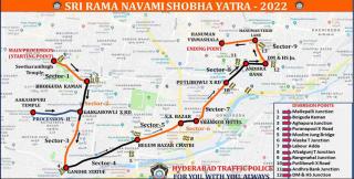 Traffic restrictions in Hyderabad on Sunday for Sri Ram Navami procession