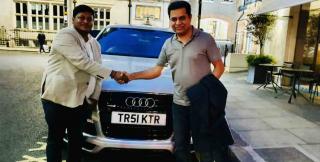 Car with ‘special’ registration plate picks up KTR at London airport