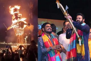 Prabhas attends Dussehra celebrations at Red Fort, performs Ravan Dahan