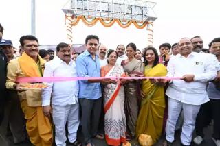 హైదరాబాద్‌లోని గచ్చిబౌలిలో శిల్పా లేఅవుట్ ఫ్లైఓవర్‌ను ప్రారంభించిన కేటీఆర్
