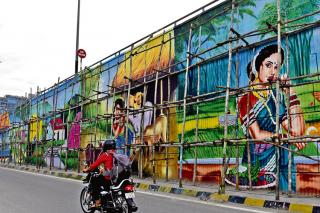 Hyderabad flyovers get colourful makeover