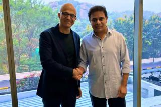 Microsoft CEO Satya Nadella meets KTR