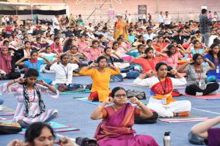 Hyderabad: Over 5K people participate in Yoga fest at LB Stadium