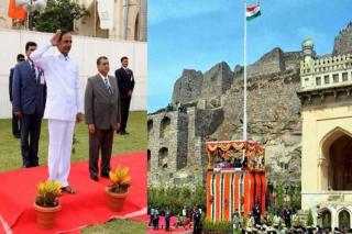 KCR hoists national flag at Golconda Fort for 10th time