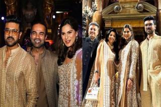 Lovely couple Ram Charan and Upasana at a friend’s wedding in Paris